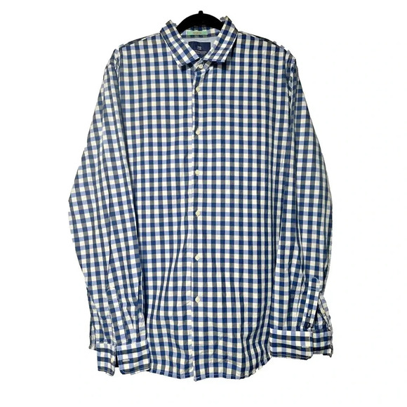 Scotch & Soda Vacanza Long Sleeve Button Down Mens Sz Xxl Casual Preppy Gingham - Picture 1 of 7